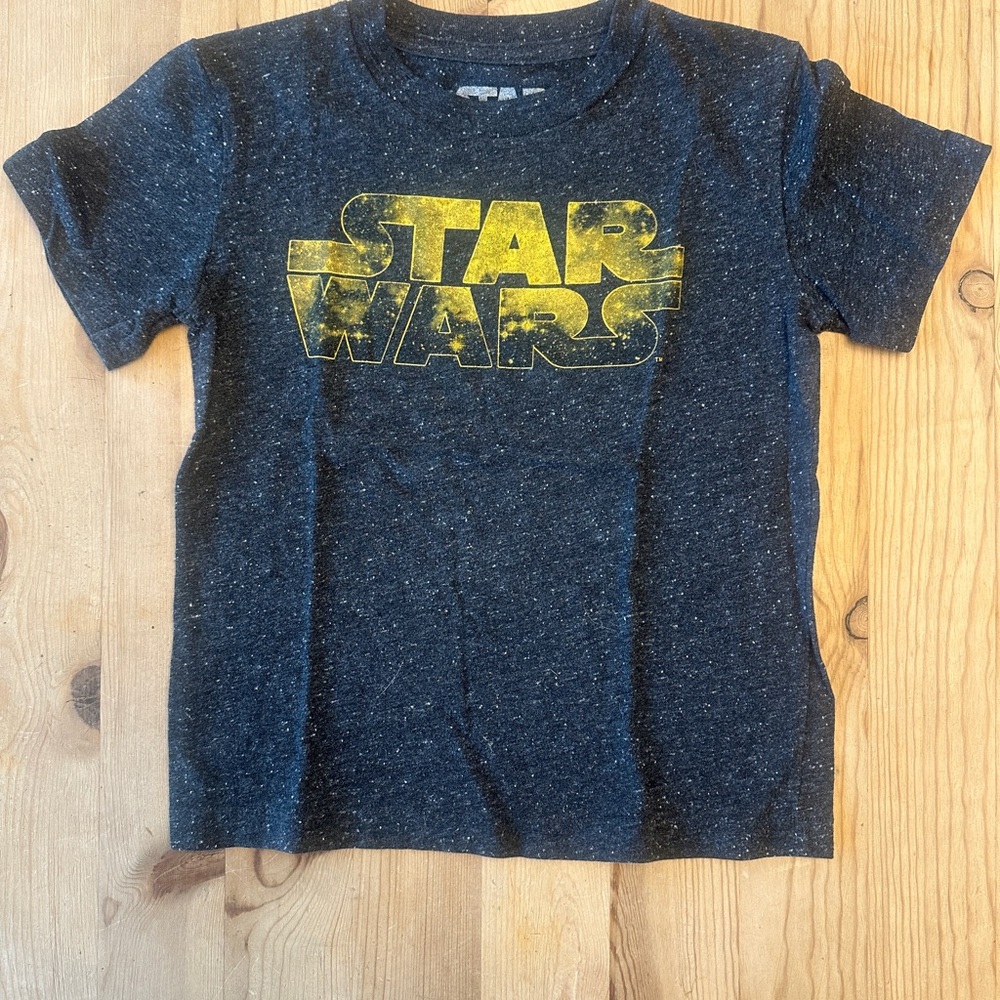 Star Wars Kids Tee - Black with Yellow Logo